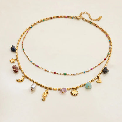 Golden Tide Charm Necklace