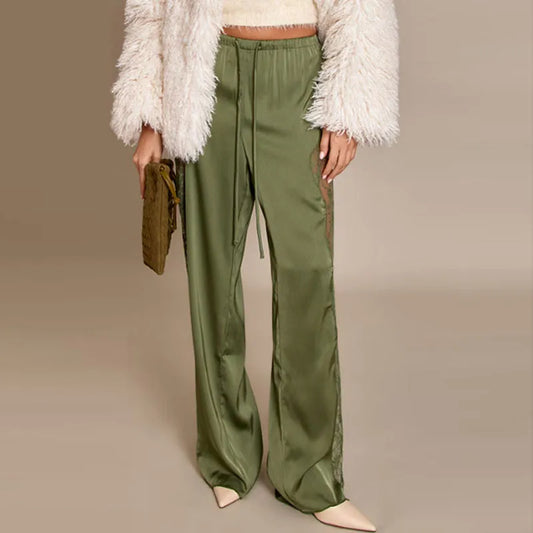 Whisper Lace Satin Pants
