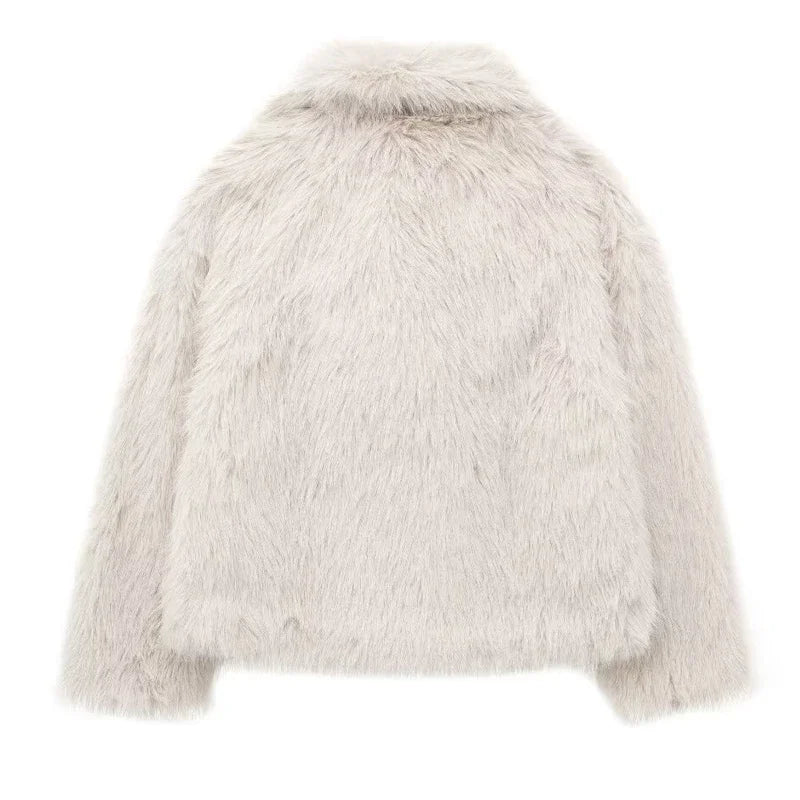 Winter Whisper Fur Coat- pink