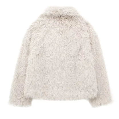 Winter Whisper Fur Coat- pink