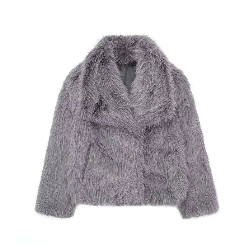 Winter Whisper Fur Coat- pink
