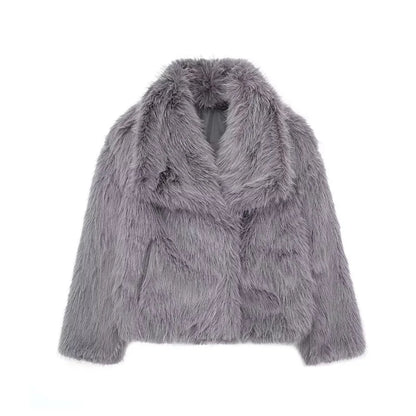 Winter Whisper Fur Coat- pink