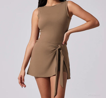 Serve It Up Athletic Dress- Navy