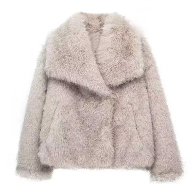 Winter Whisper Fur Coat- pink