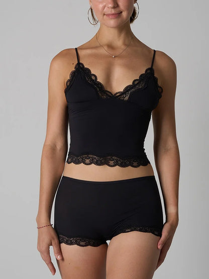 Isla Lace Lounge Set – Bralette & Boyshort Duo