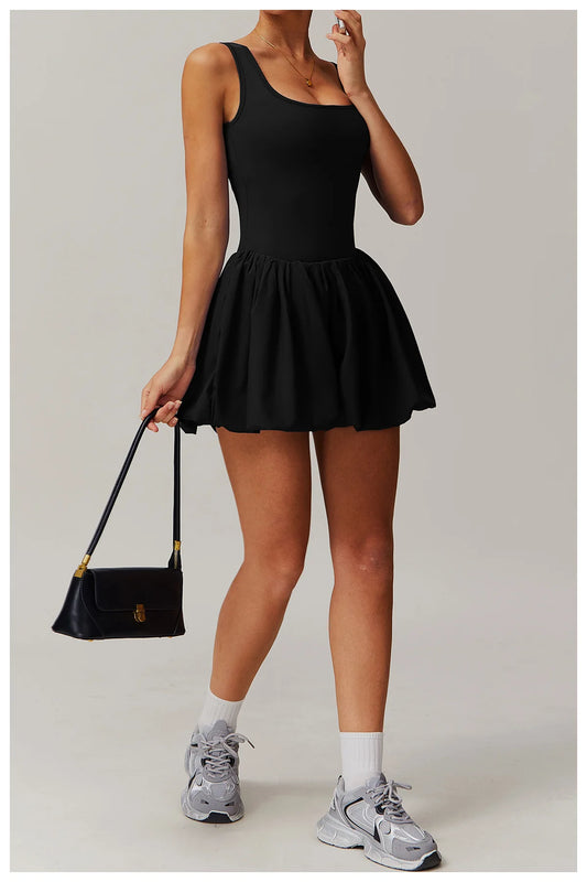 The Court Crush Athletic Dress- Black