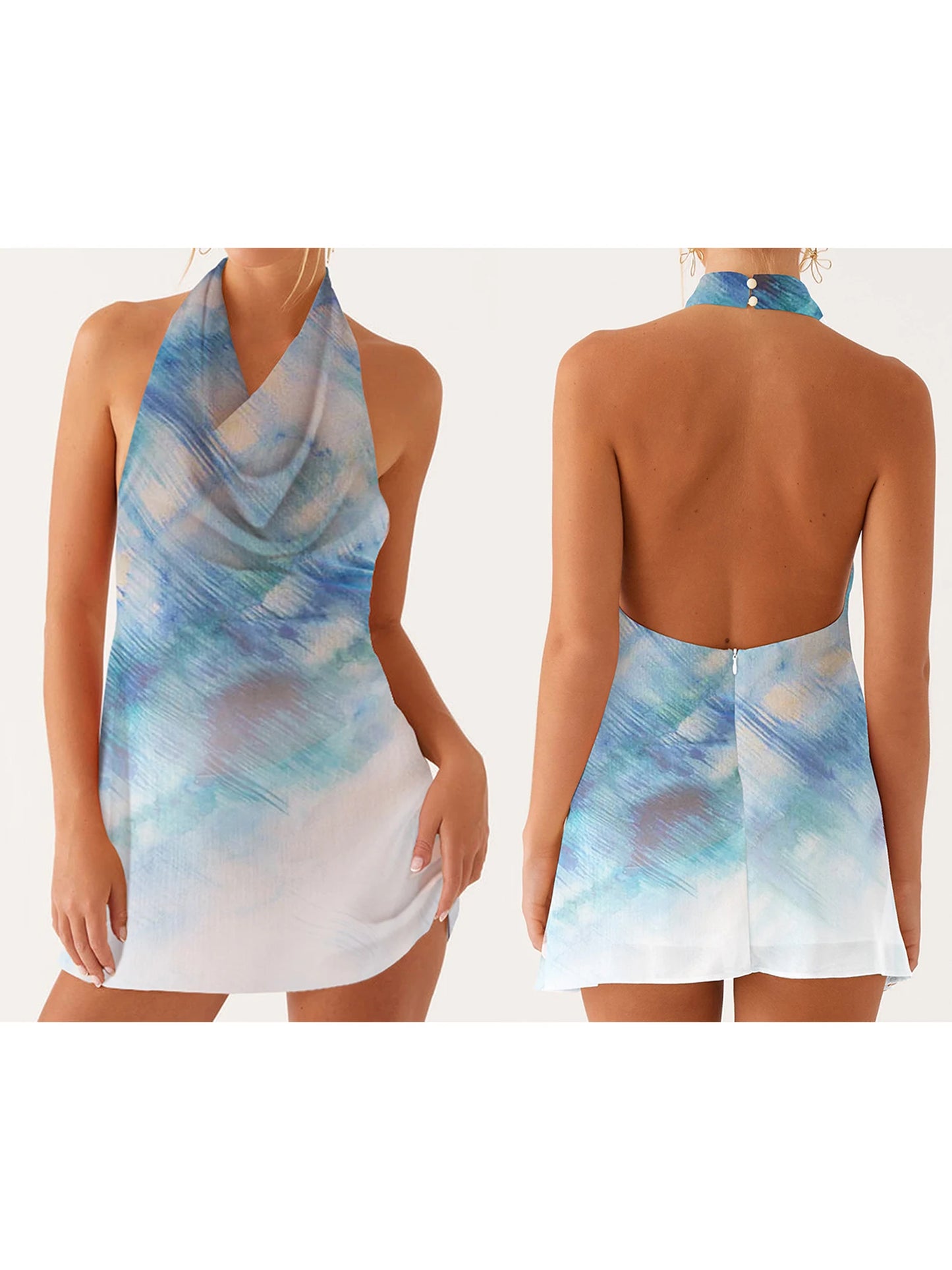 Sway Me Mini Dress- Blue