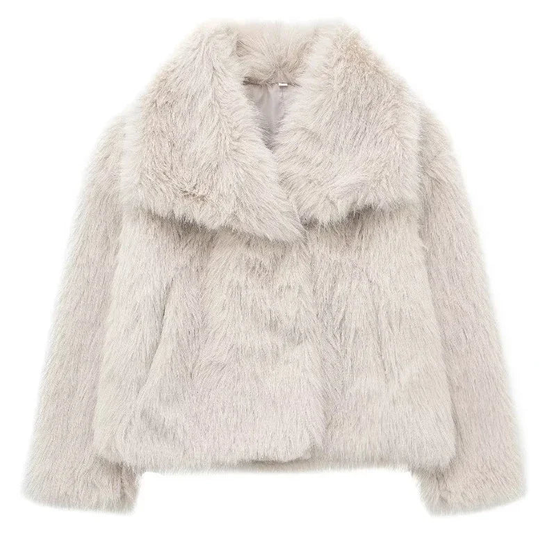 Winter Whisper Fur Coat- pink