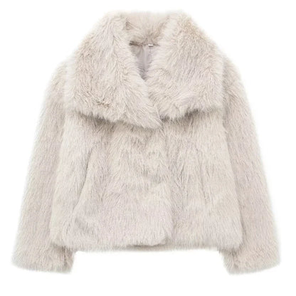 Winter Whisper Fur Coat- pink