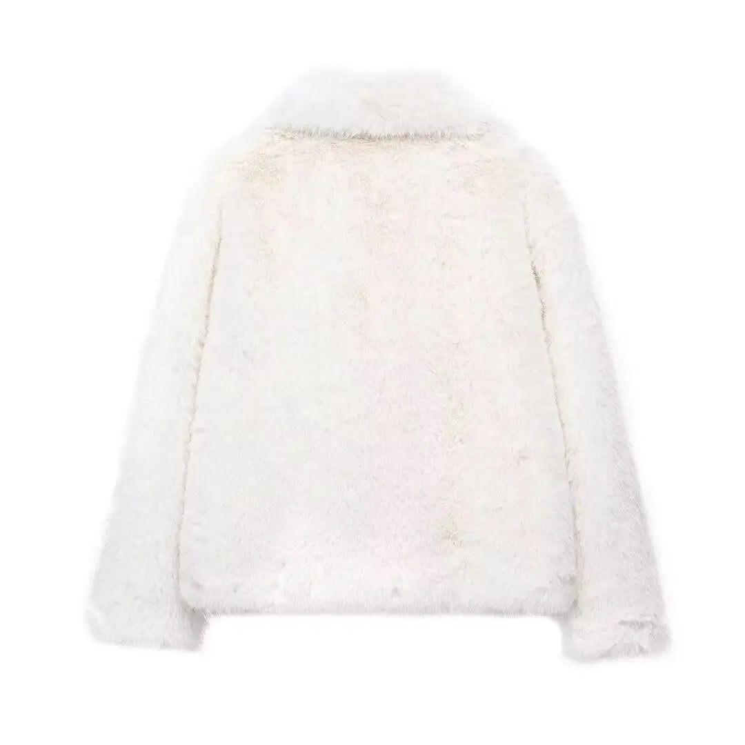 Winter Whisper Fur Coat- pink
