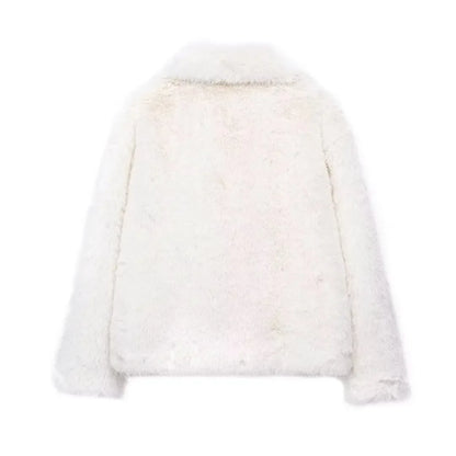 Winter Whisper Fur Coat- pink