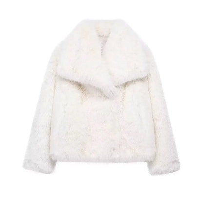Winter Whisper Fur Coat- pink