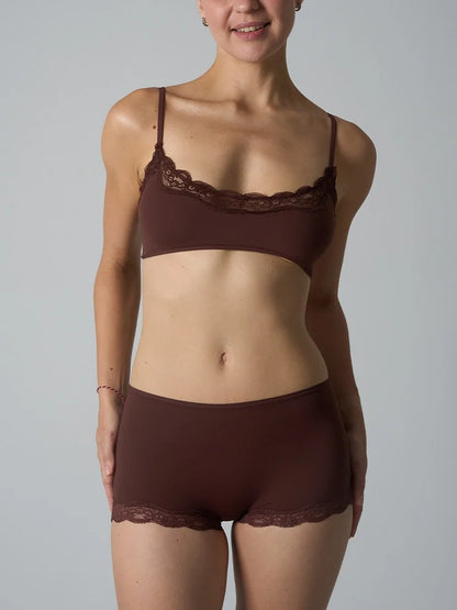 Isla Lace Lounge Set – Bralette & Boyshort Duo