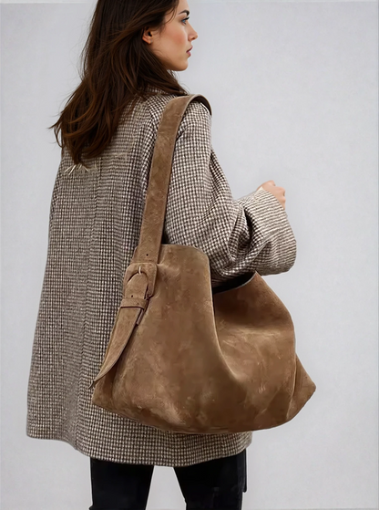 The Harper Suede Tote – Large Capacity Shoulder & Crossbody Bag