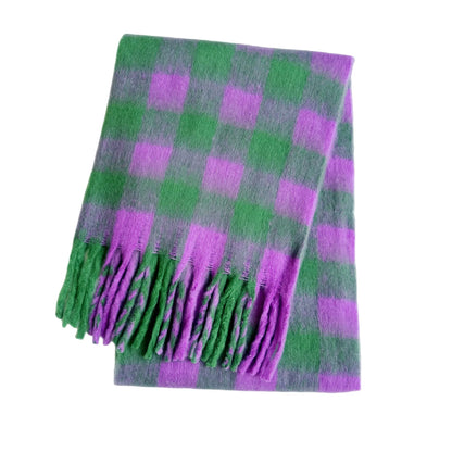Charlie Plaid Warm Fuzzy Scarf