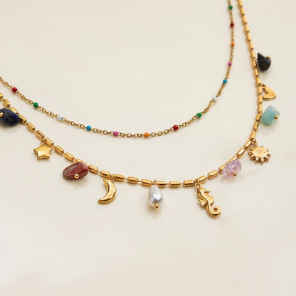 Golden Tide Charm Necklace