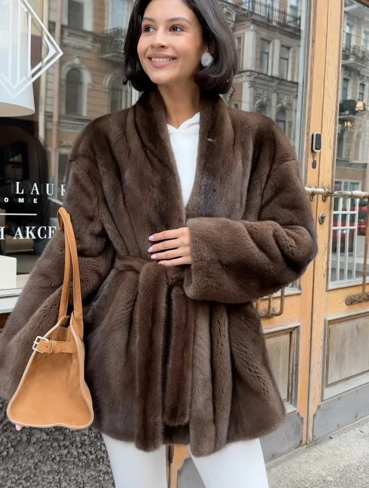 Espresso Embrace Fur Jacket